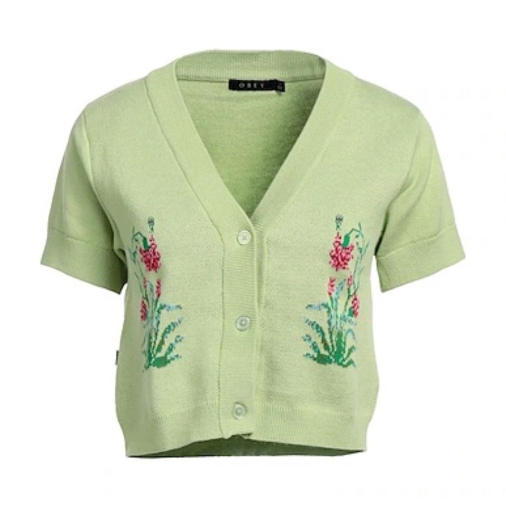 🌿💕🌿OBEY Poppy Cropped Cardigan XS (roomy enough for many S)🌿💕🌿
